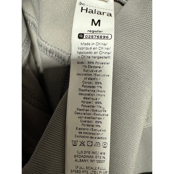 Halara Flex MicroWaffle Wide Leg Pants High Waisted Gray  Comfort Size M NWT - Picture 7 of 8